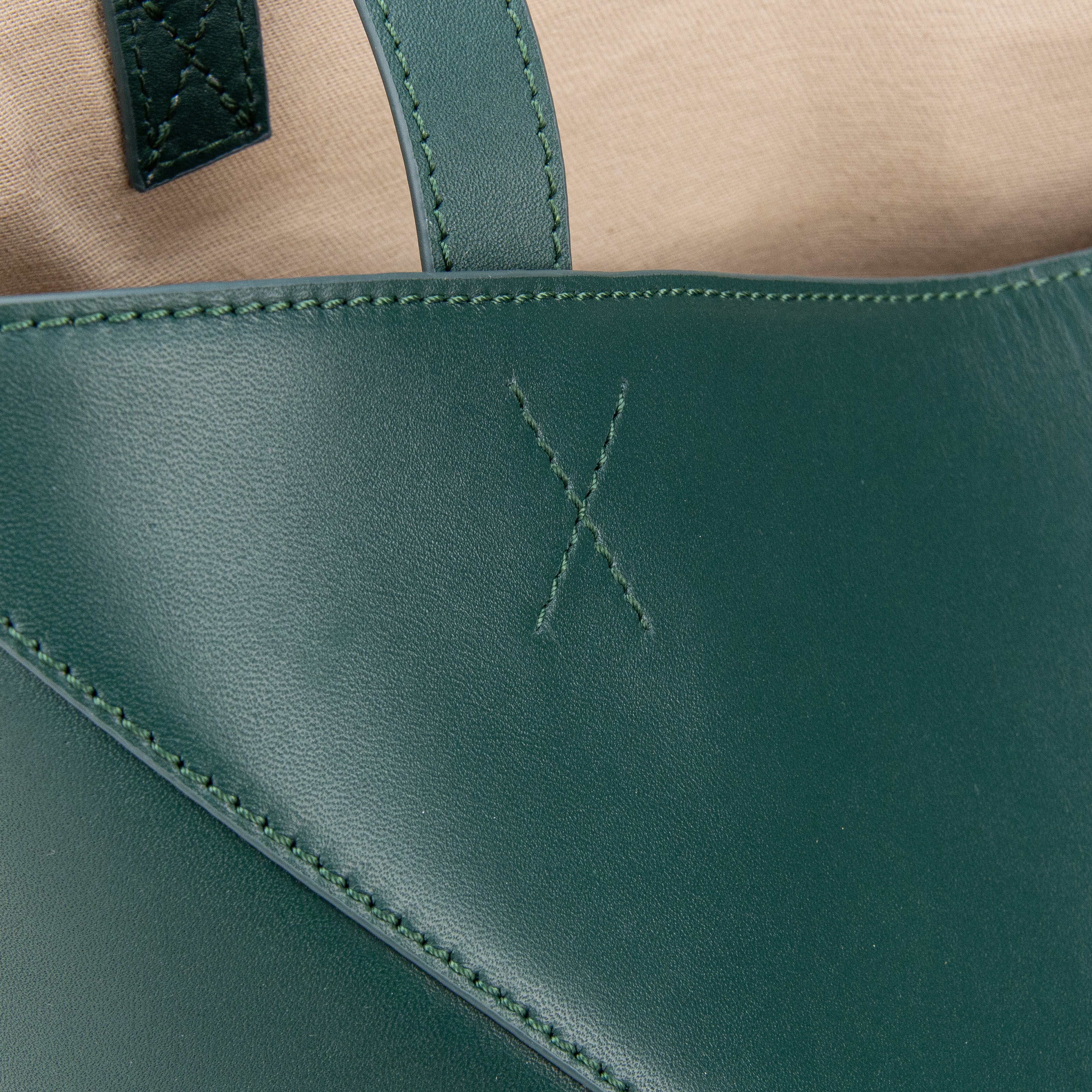Alen in leather - Forest Green