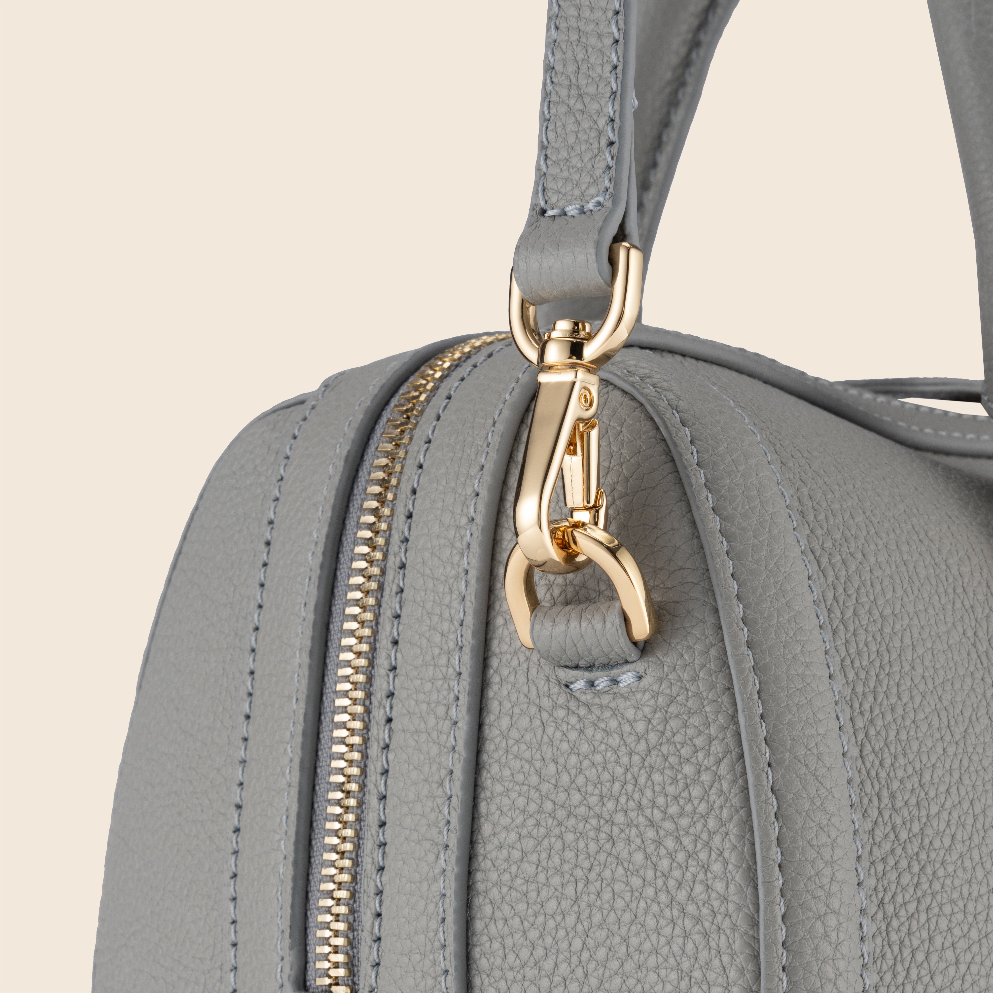 Lara in Leather - Fog Grey