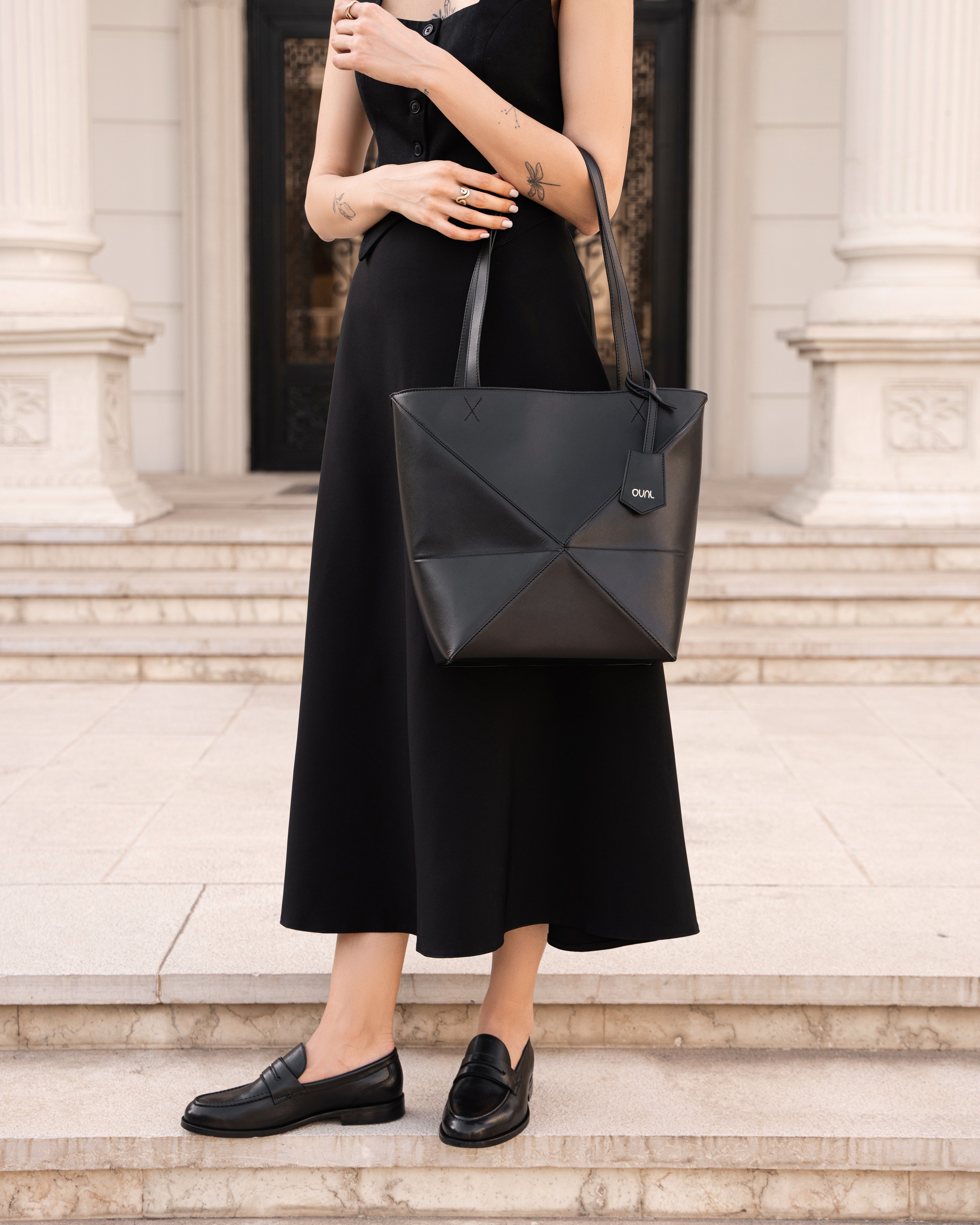 Alen in leather - Oyster Beige