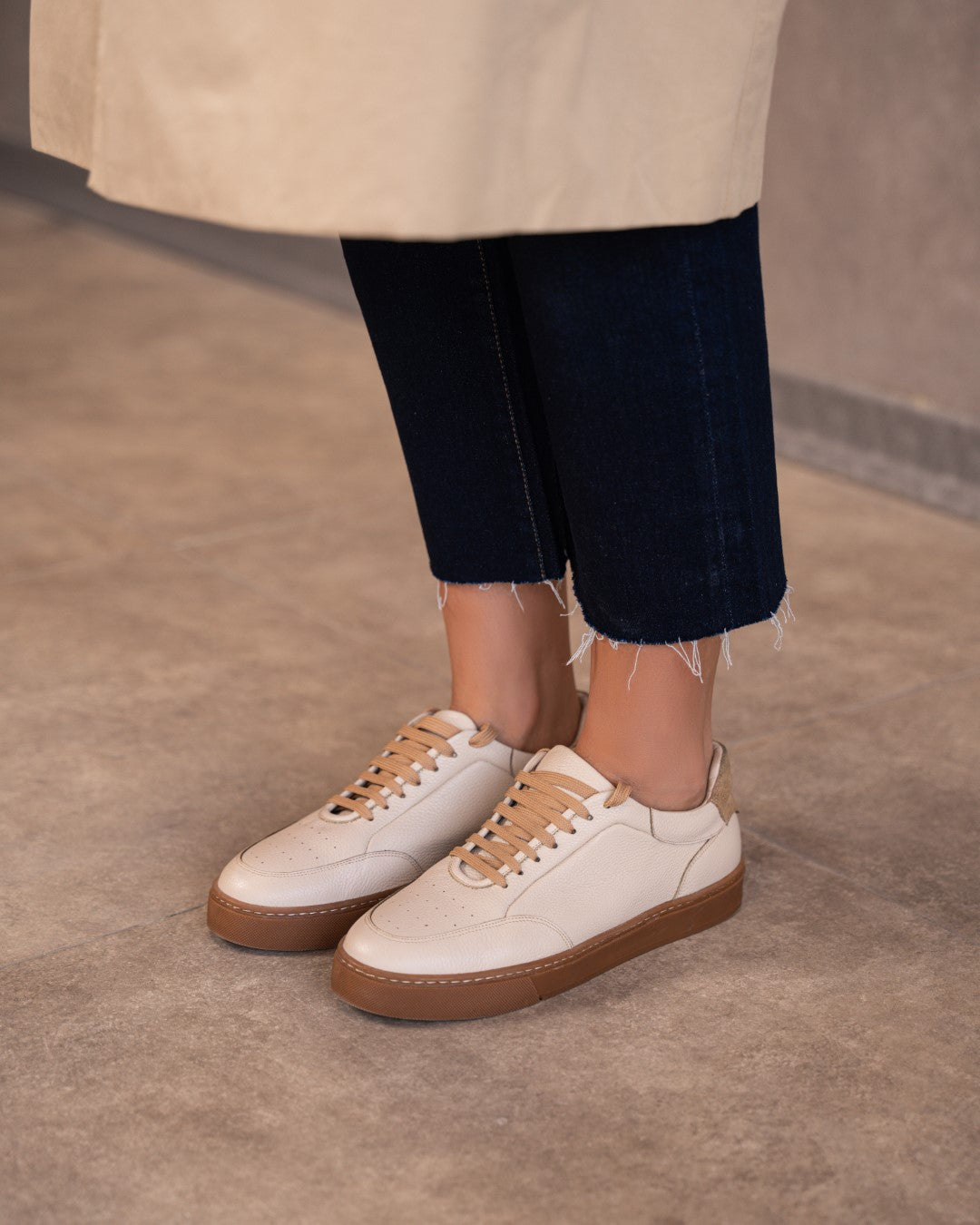 Mira in Leather - Cream Latte