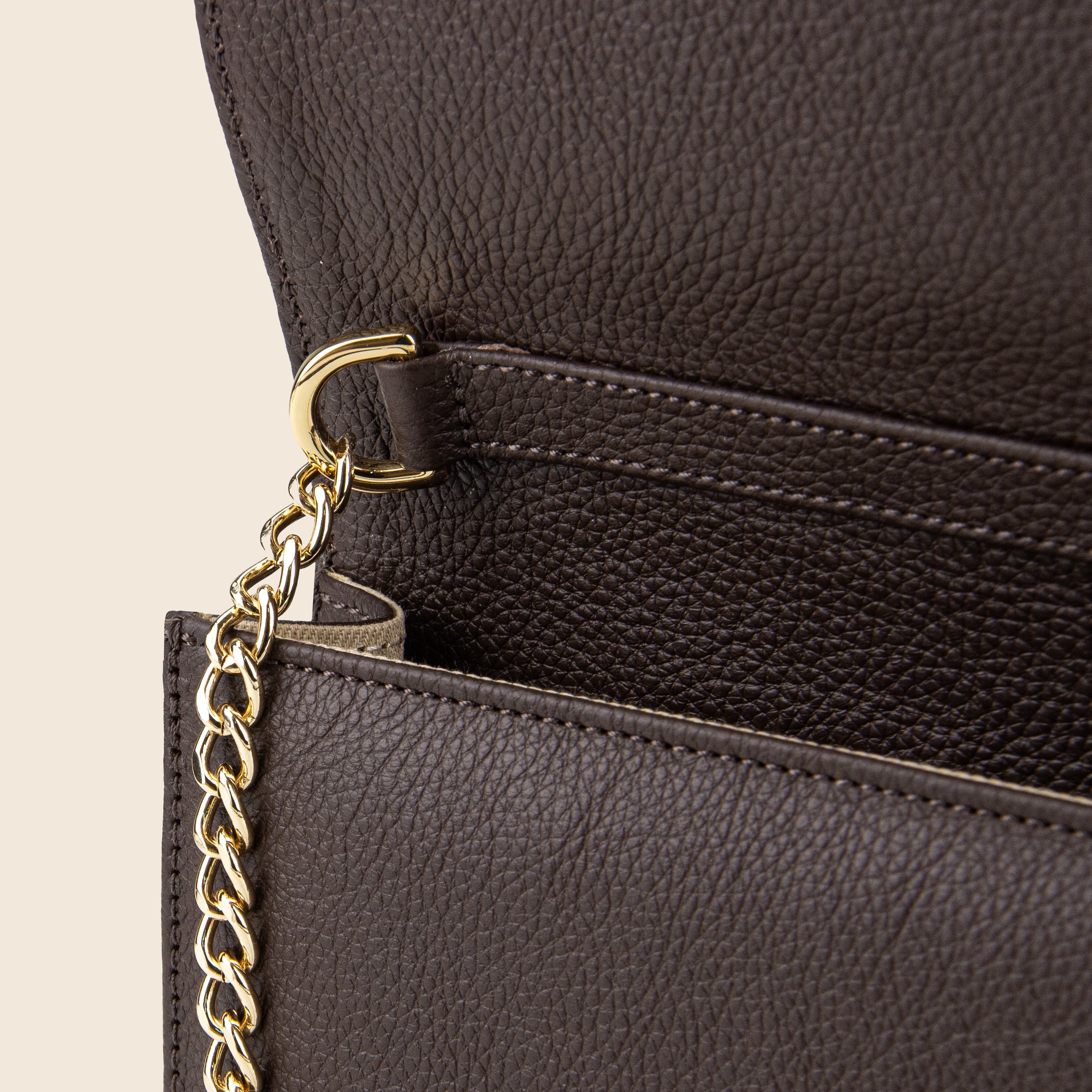 Vera in leather - Deep Brown