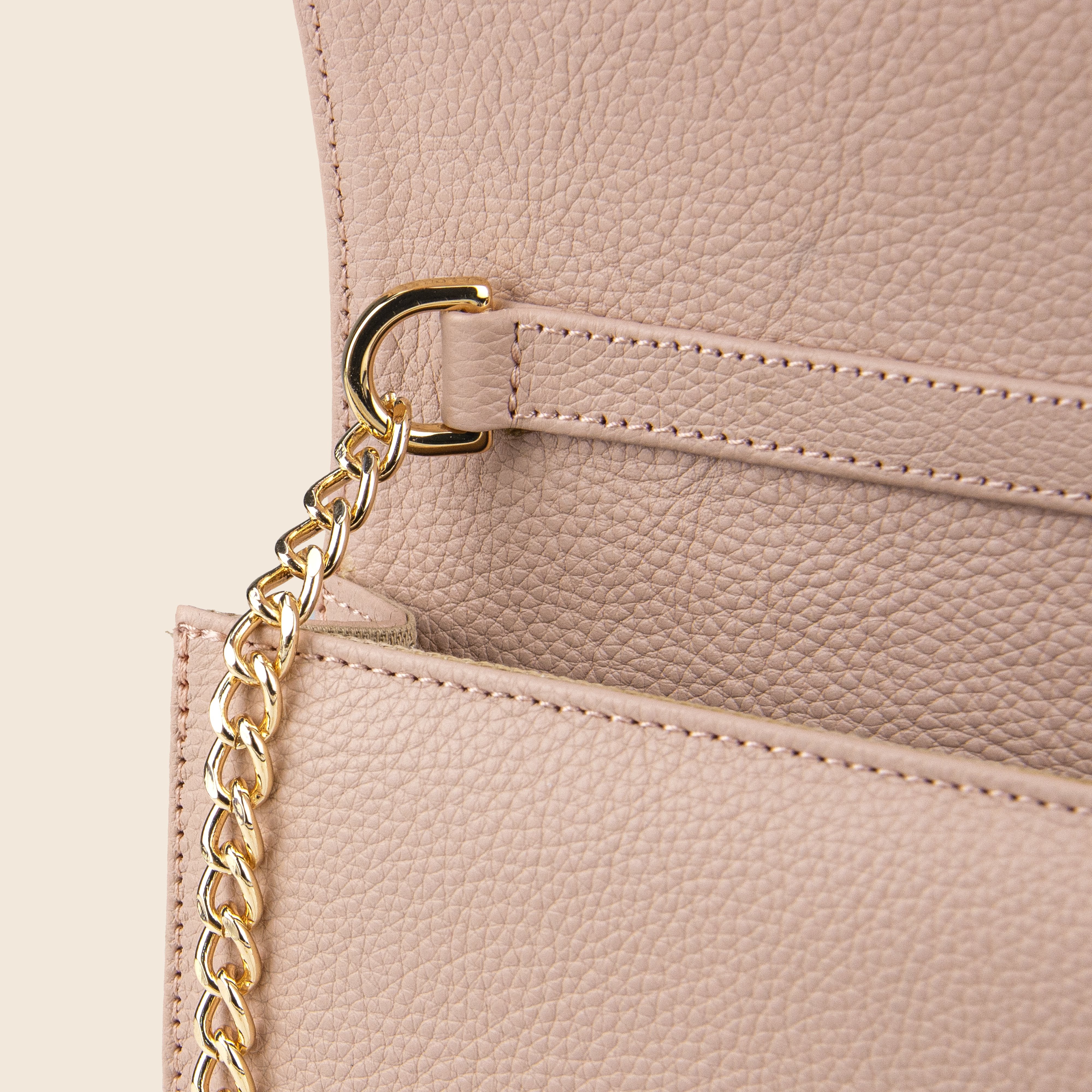 Vera in leather - Nude Blush