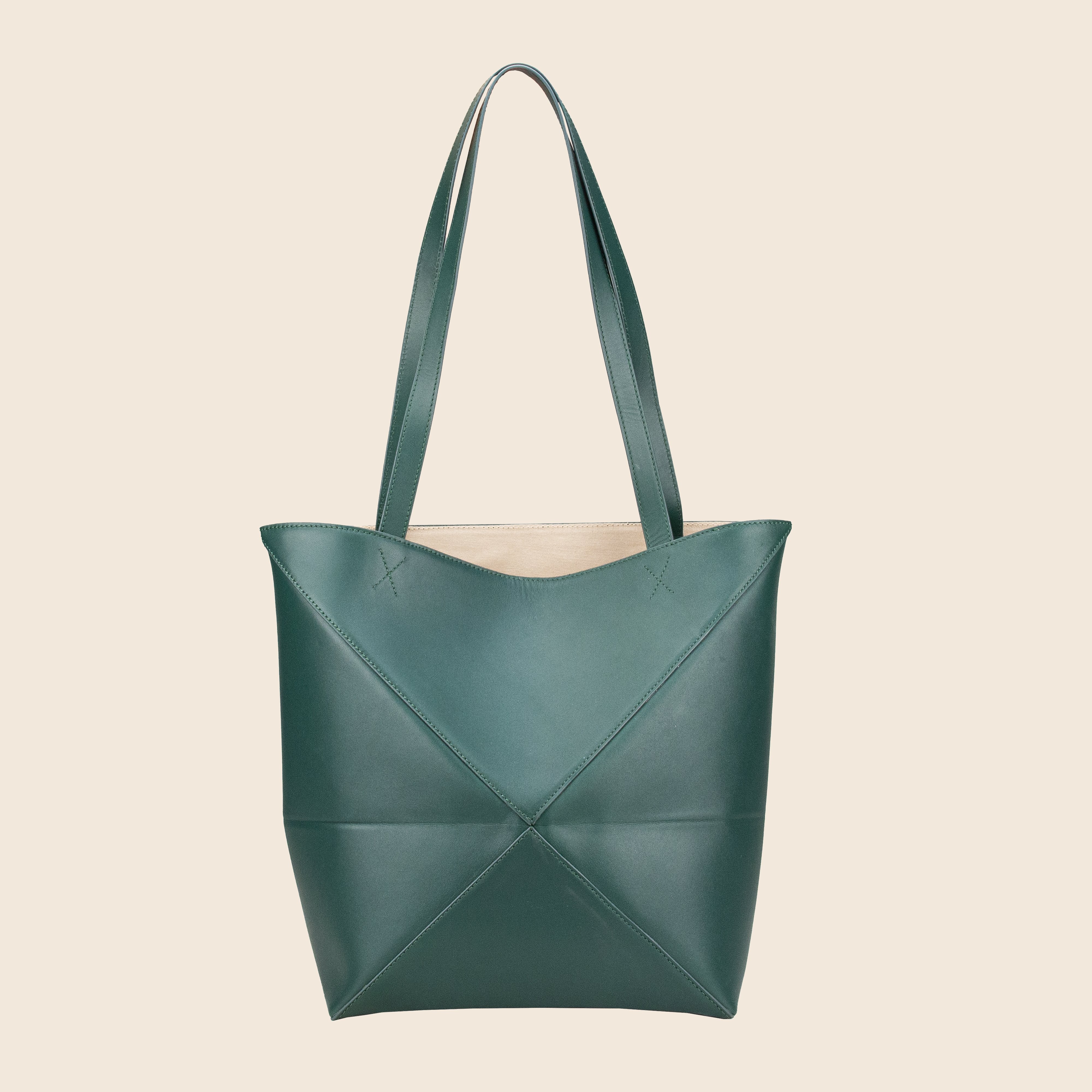 Alen in leather - Forest Green