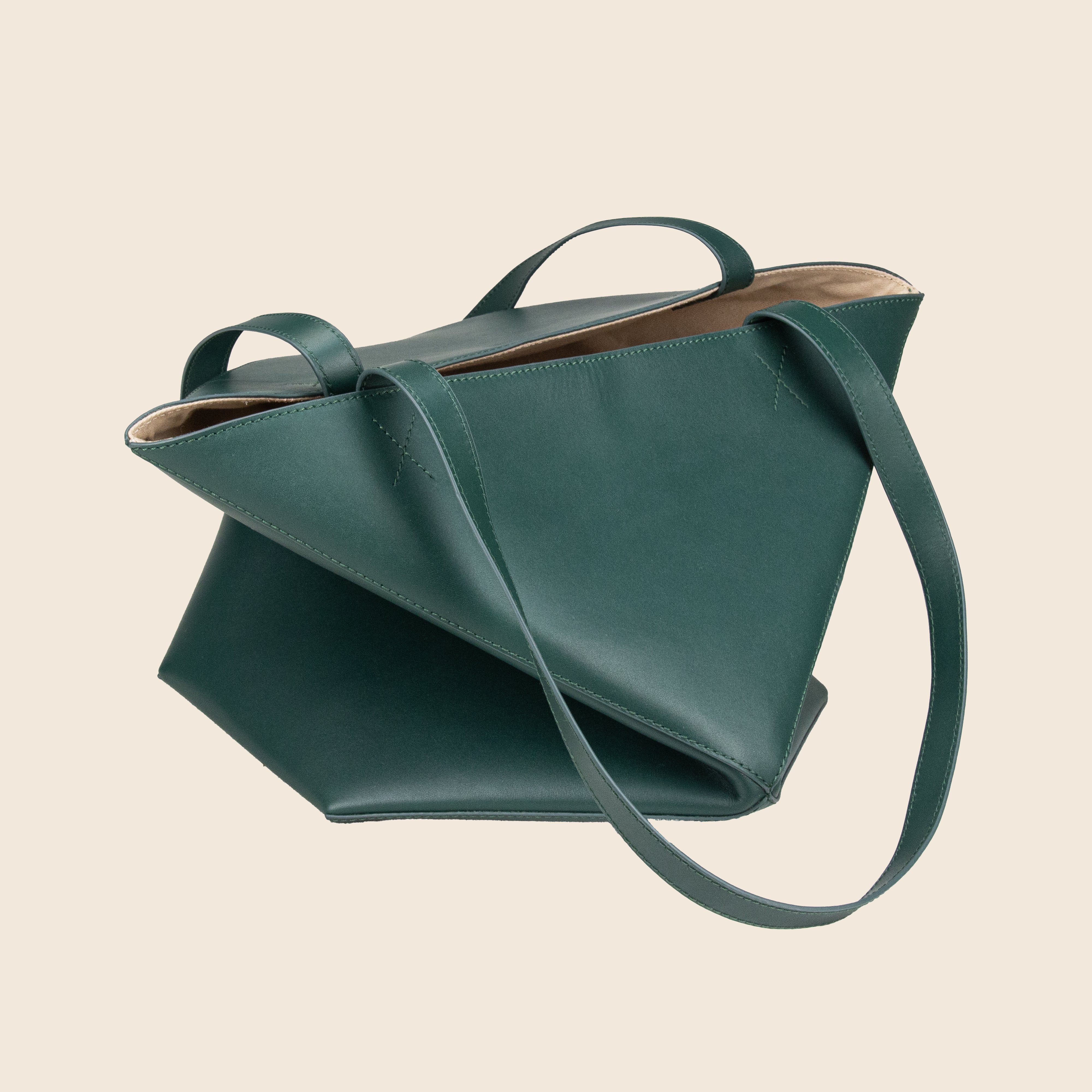 Alen in leather - Forest Green