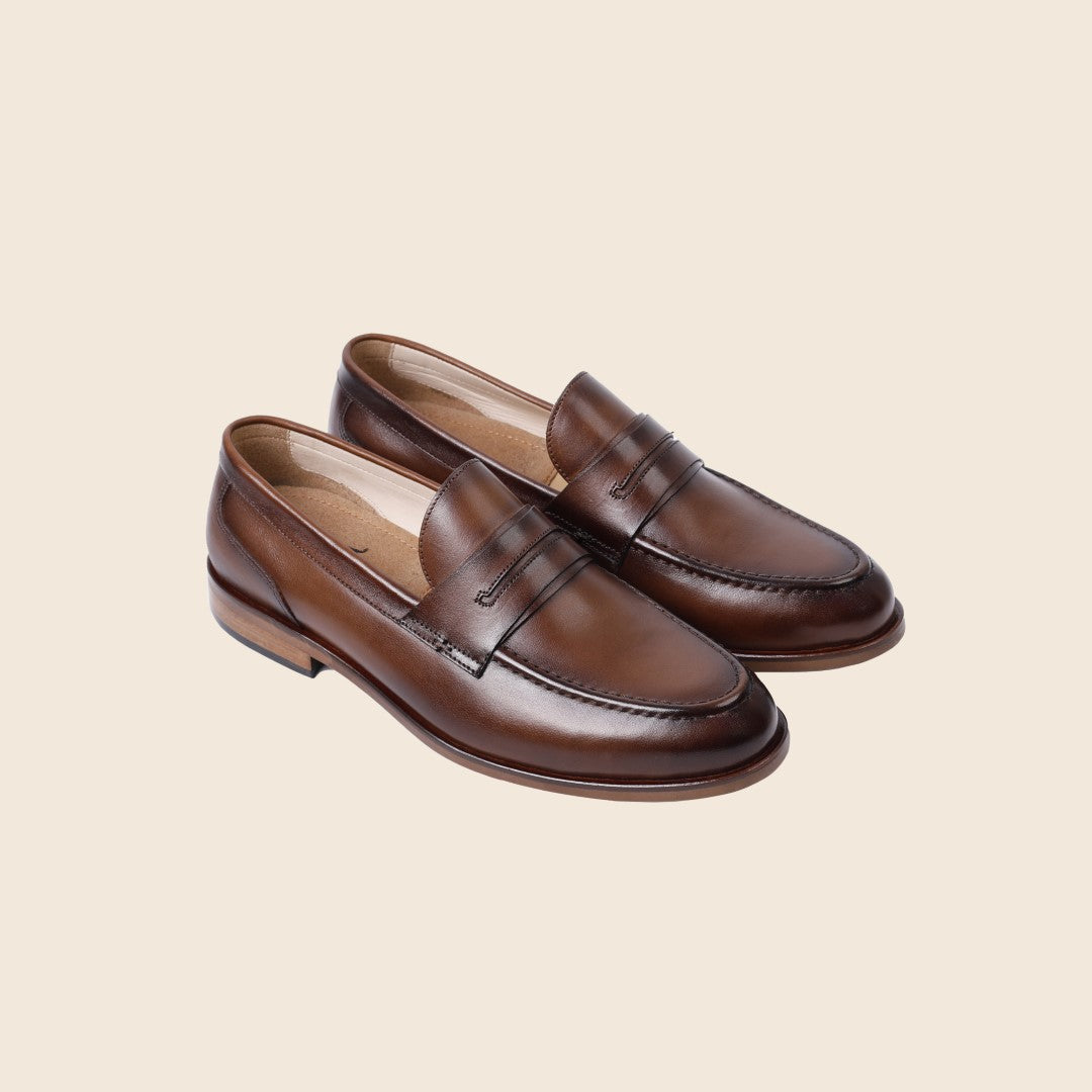 Avine in Leather - Chestnut Brown