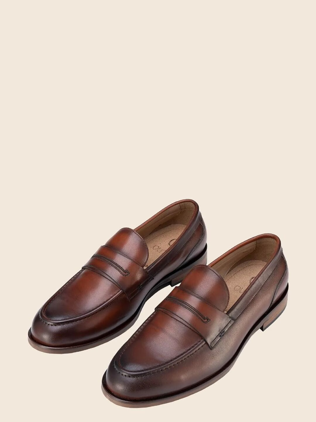 Avine in Leather - Dark Cognac