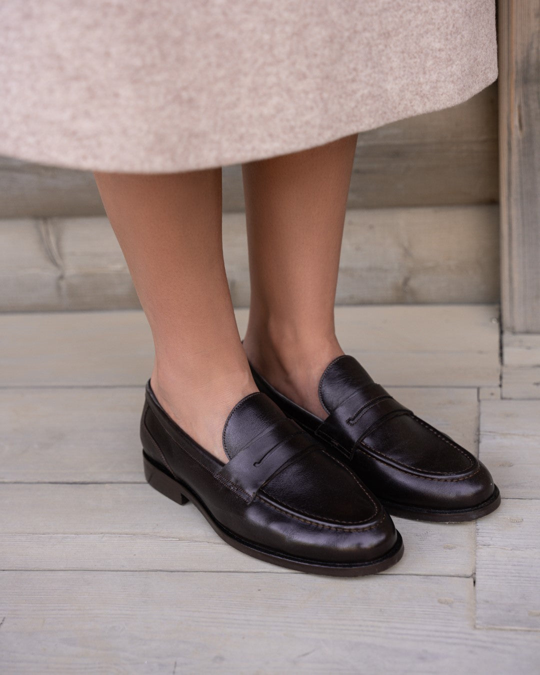 Avine in Leather - Deep Brown
