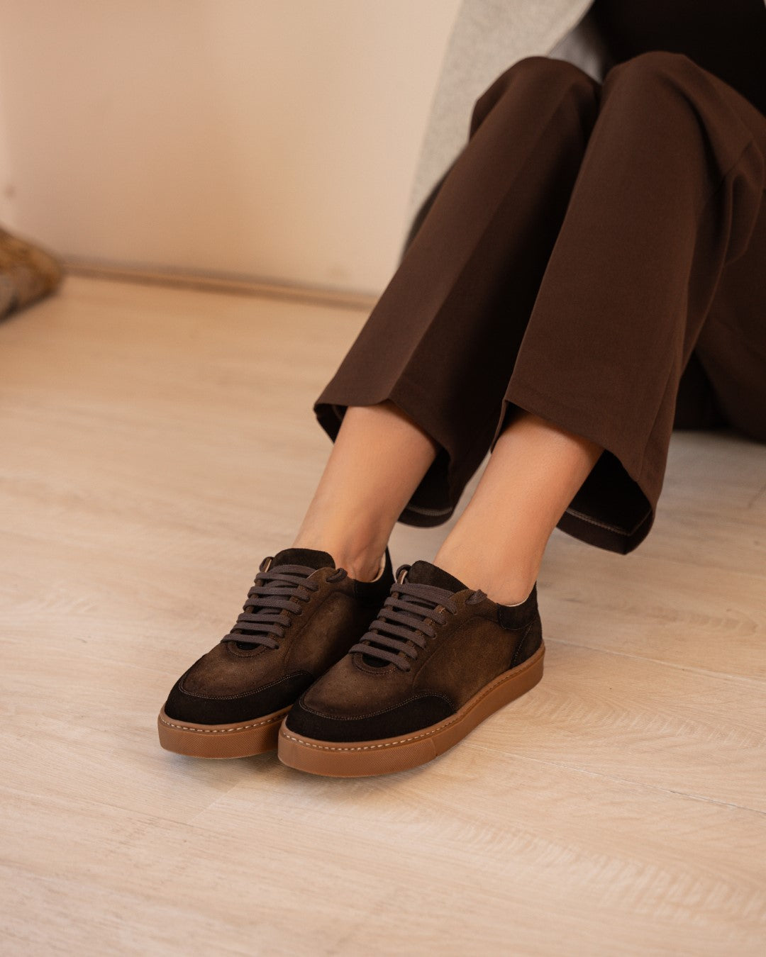 Mira in Suede - Cocoa Fade