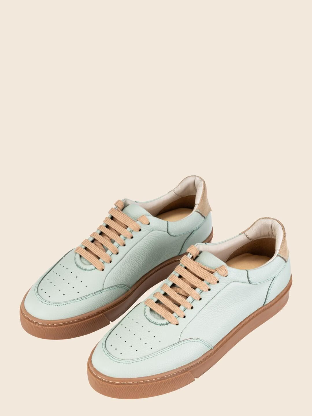 Mira in Leather - Soft Teal
