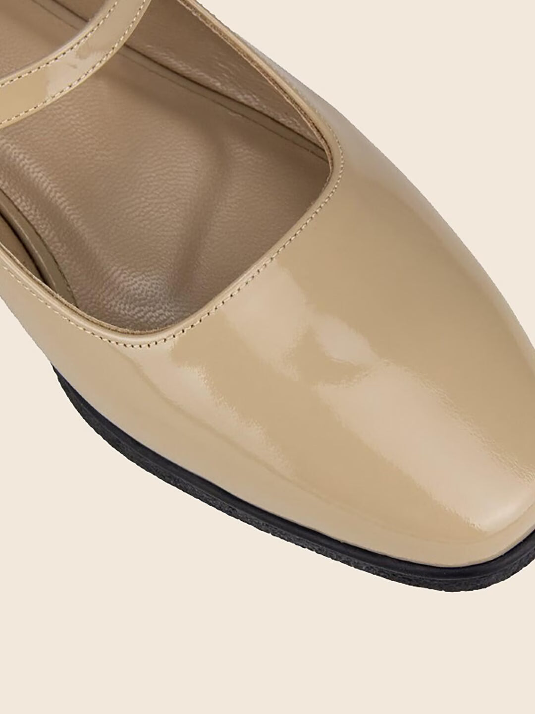 Nova in Leather - Glossy Nude