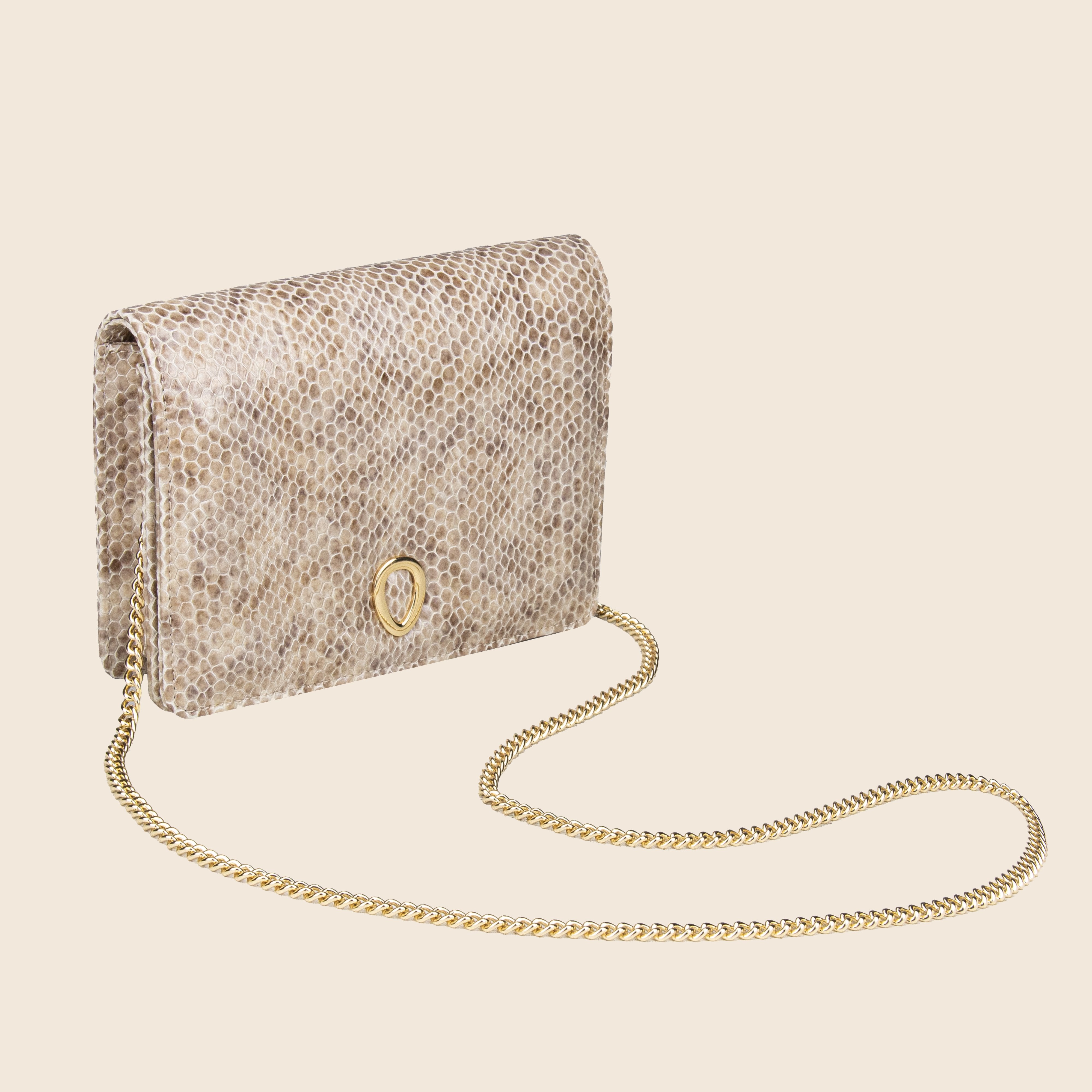 Vera in leather - Python Sand