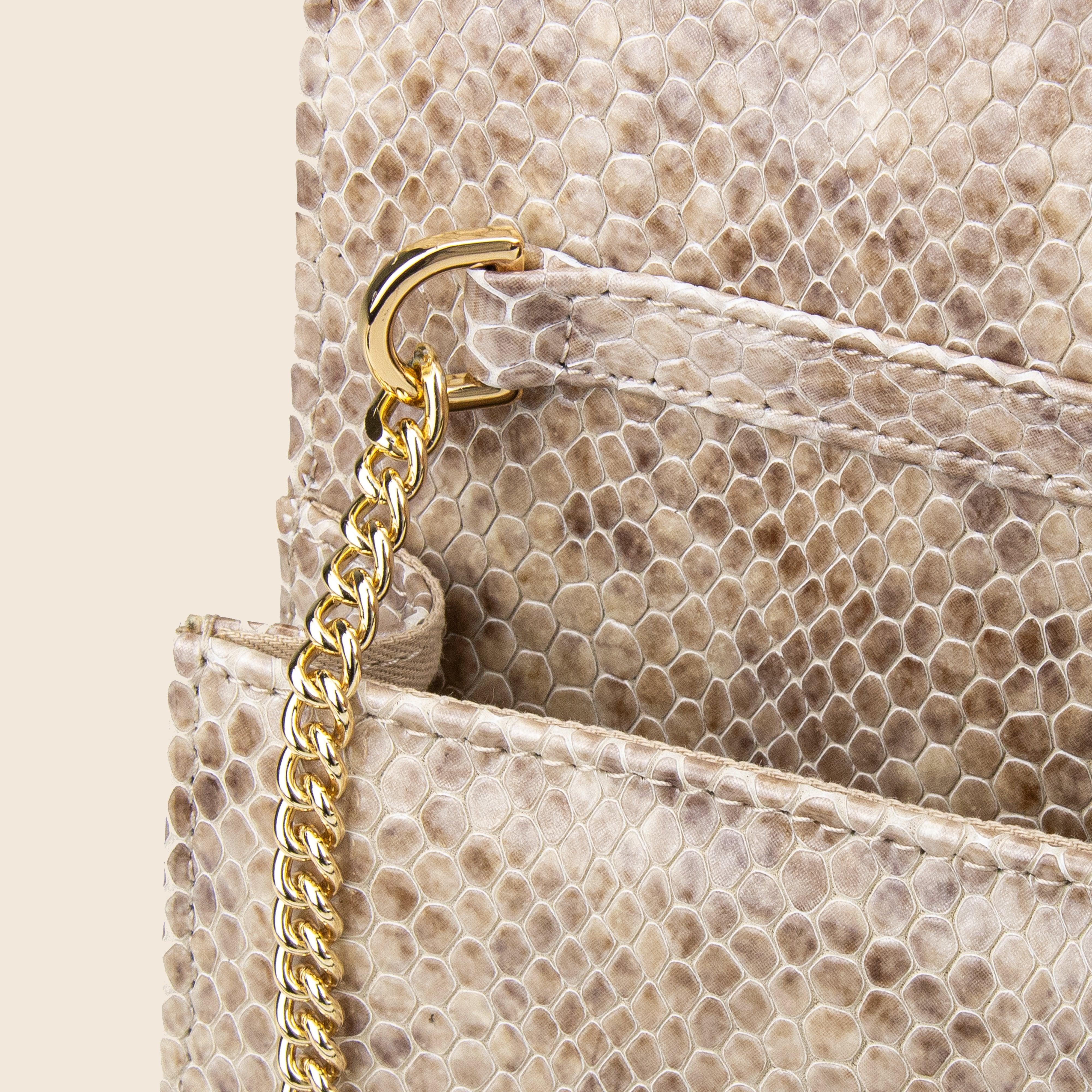 Vera in leather - Python Sand